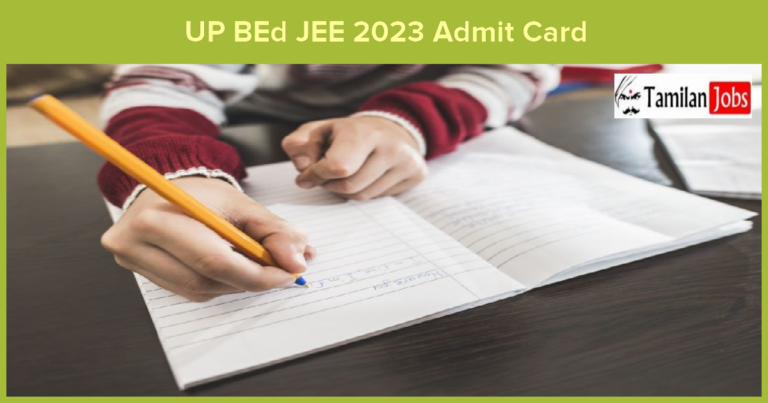UP BEd JEE 2023 Admit Card