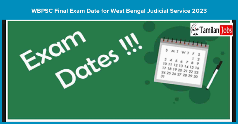 WBPSC Final Exam Date