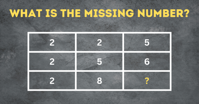 Brain Teaser for IQ Test: Can you find the missing number?