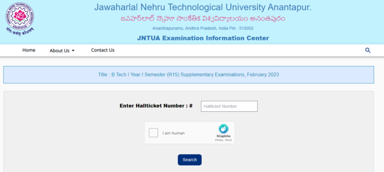 JNTUA B.Tech 1-1 Result 2023