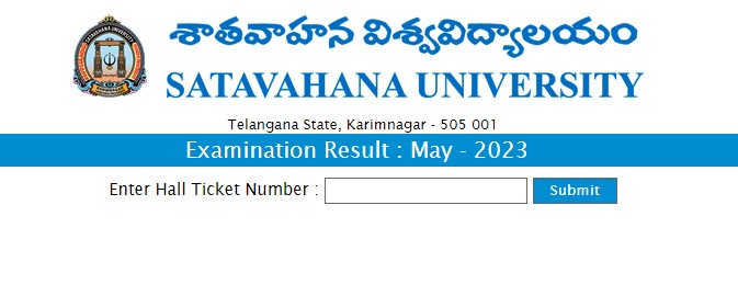 Satavahana University BED 3rd Semester Result 2023 Released, Direct Link Here