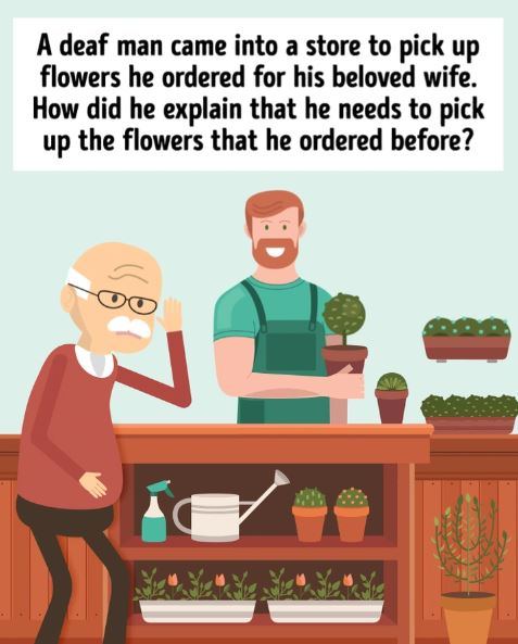 Brain Teaser: How The Deaf Man Explained When He bought The Flower? Solve in 20 Secs