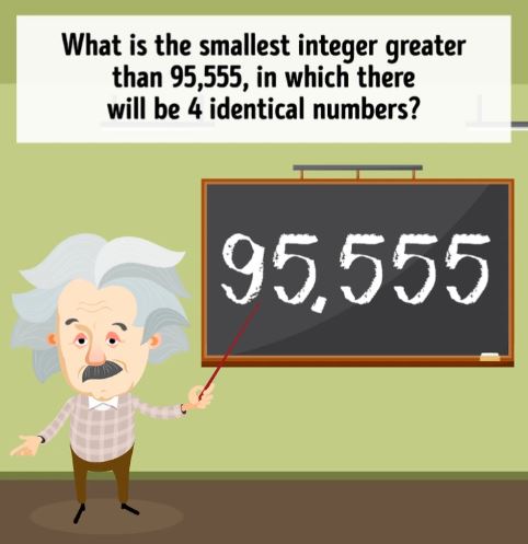 Brain Teaser to Test Your IQ Level: Find The Number With 4 Identical Digits After 95555