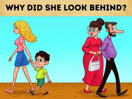 Brain Teaser To Test Your IQ Level: Why Did She Look Behind? Riddle