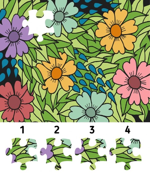 Brain Teaser: Part Of The Flower Piece Is Missing, Find The Correct Puzzle Piece within 15 Secs