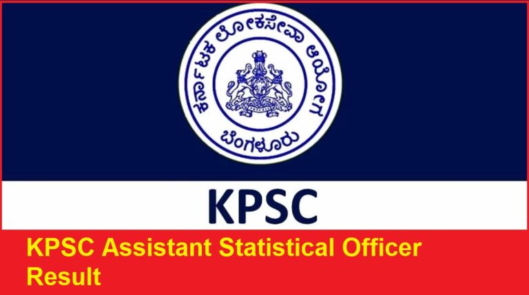 KPSC Assistant Statistical Officer Result 2023 Released, Check Cut Off and Merit List