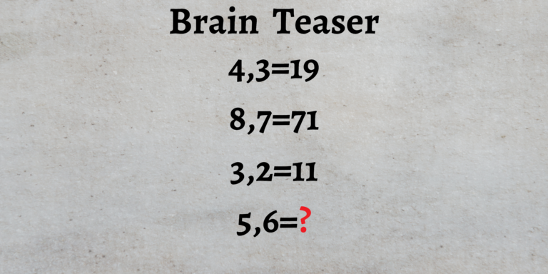 Brain Teaser To Test IQ Level: Find The Missing Number If 43=19  56=?