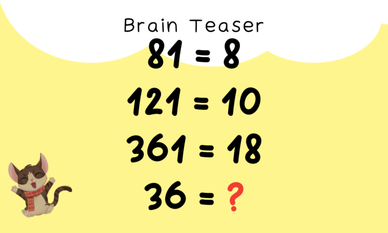 Brain Teaser To Test IQ Level: If 81=8 Then Find 36=? within 15 Secs