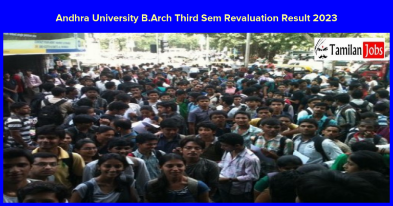 Andhra University B.Arch Third Semester Revaluation Result 2023 Released, Direct Link Here