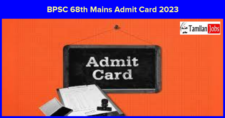 BPSC 68th Mains Admit Card 2023
