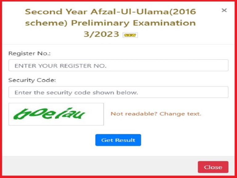 CU 2nd Year Afzal-Ul-Ulama Result 2023