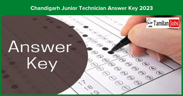 Chandigarh Junior Technician Answer Key 2023
