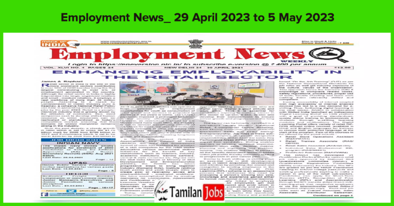 Employment News_ 29 April 2023 to 5 May 2023