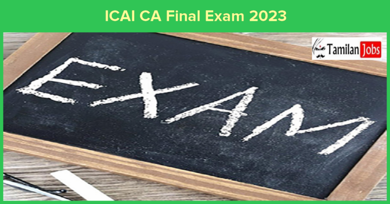 ICAI CA Final Exam 2023