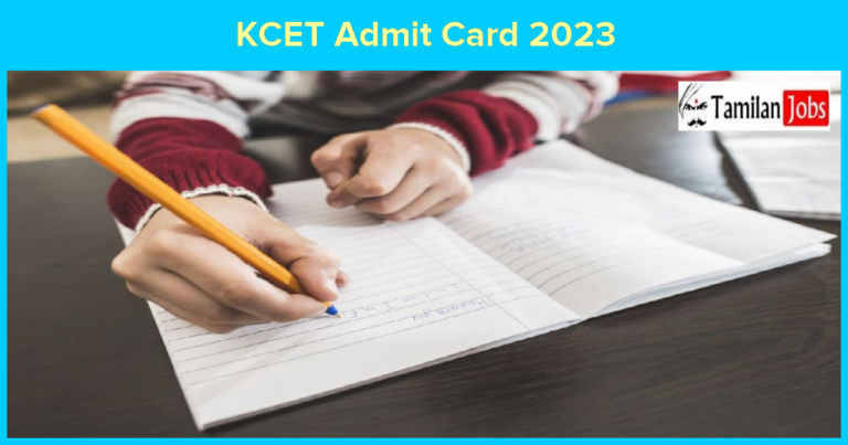 KCET Admit Card 2023