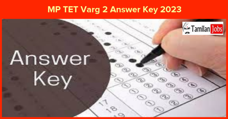MP TET Varg 2 Answer Key 2023