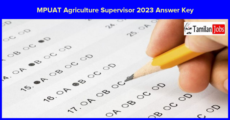 MPUAT Agriculture Supervisor 2023 Answer Key PDF Out, Objections