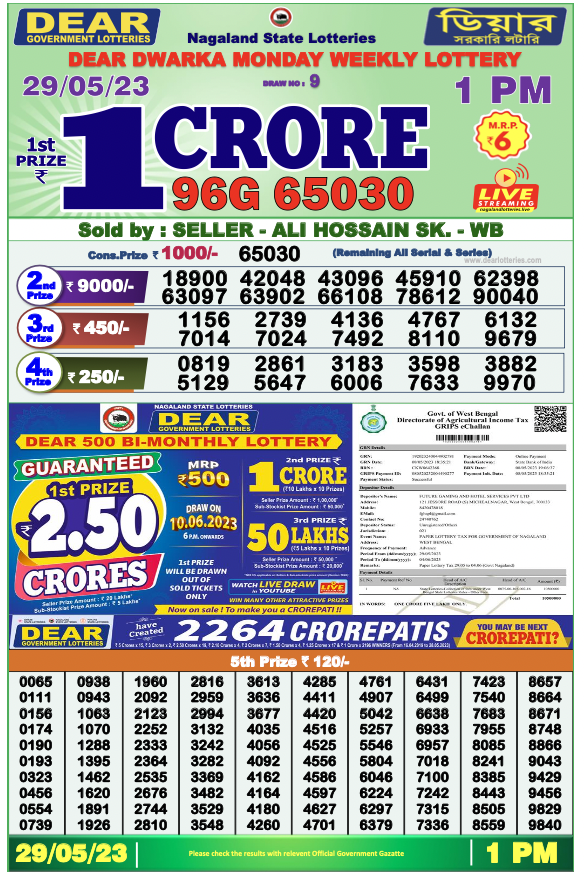 Nagaland State Lottery Today 29