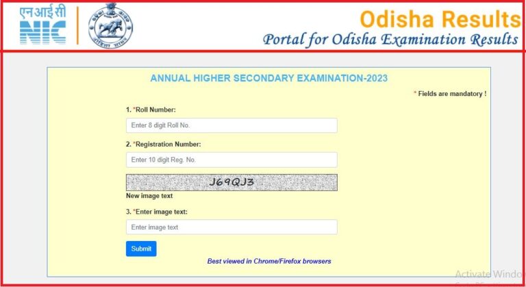 Odisha Class 12 Results 2023