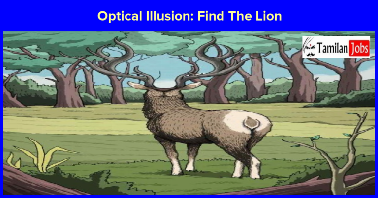 Brain Teaser: A Lion Is Trying To Hunt The Deer, Spot The Lion in 13 secs