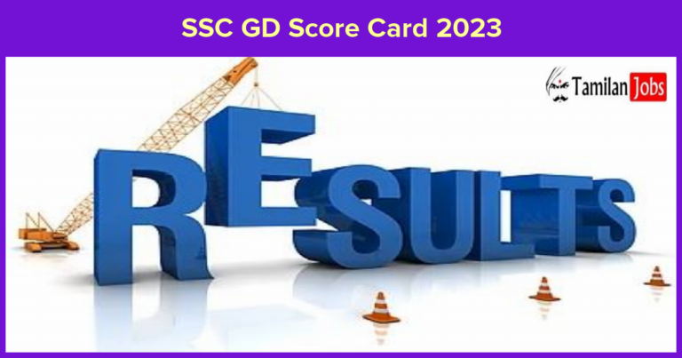 SSC GD Score Card 2023