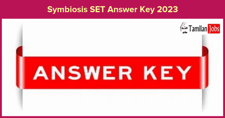 Symbiosis SET Answer Key 2023