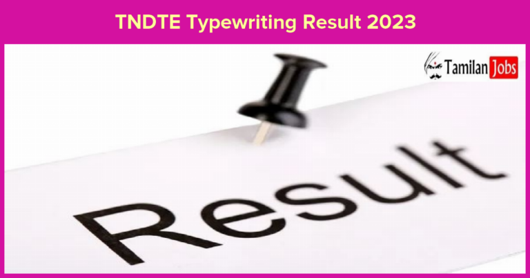 TNDTE Typewriting Result 2023