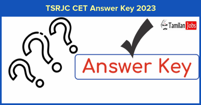 TSRJC CET Answer Key 2023