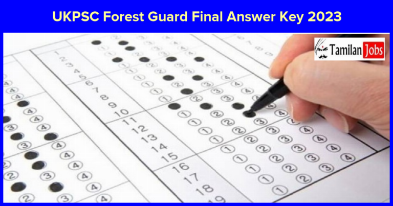 UKPSC Forest Guard Final Answer Key 2023 PDF Out, Objections