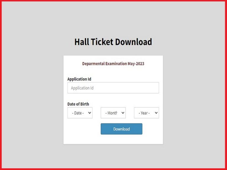 TNPSC Departmental Hall Ticket 2023