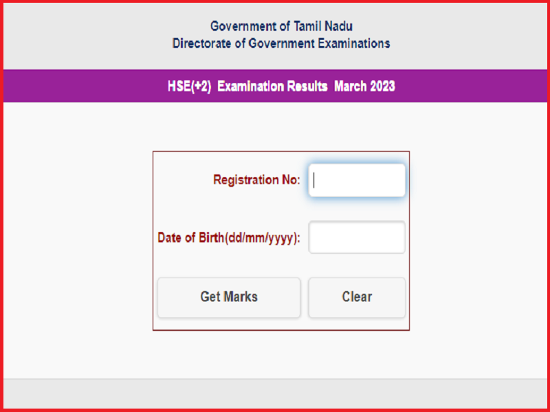 LIVE TN 12th Result 2023 (OUT) Check Results On Tnresults.nic.in And