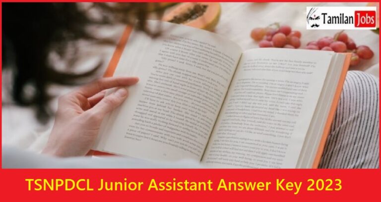 TSNPDCL Junior Assistant Answer Key 2023 PDF Out