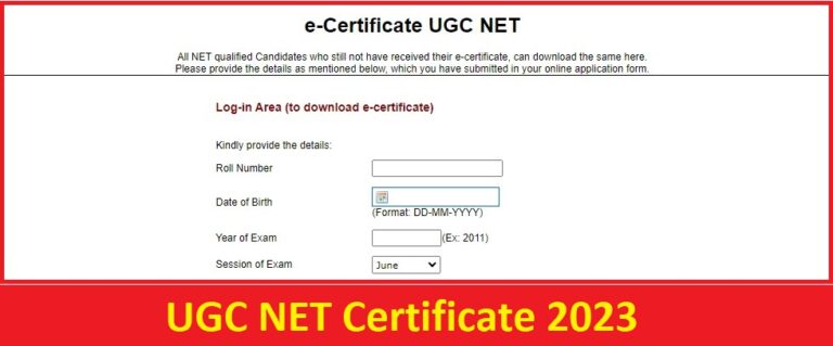 UGC NET Certificate 2023, Check Validity