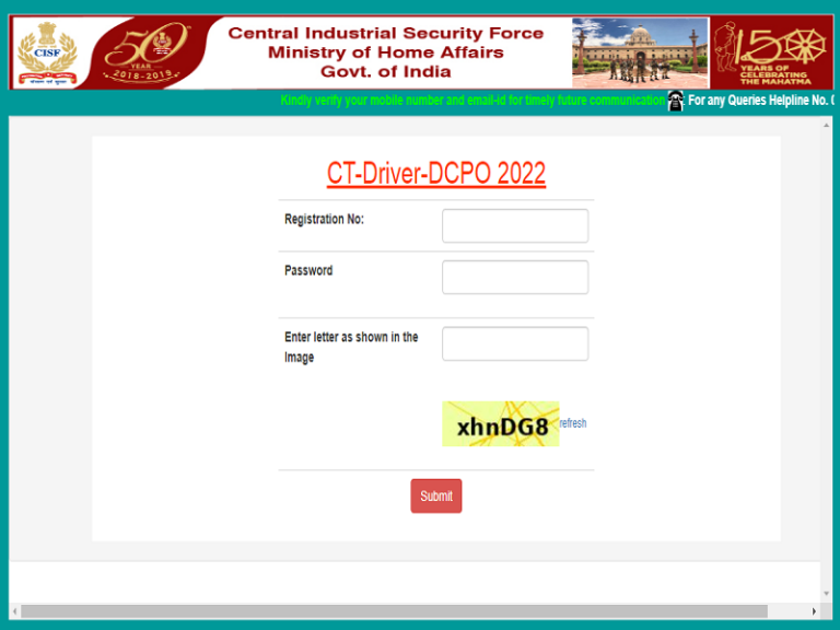 CISF Driver Admit Card 2023 Out: Constable Drivers, DCPO PST/PET Hall Ticket