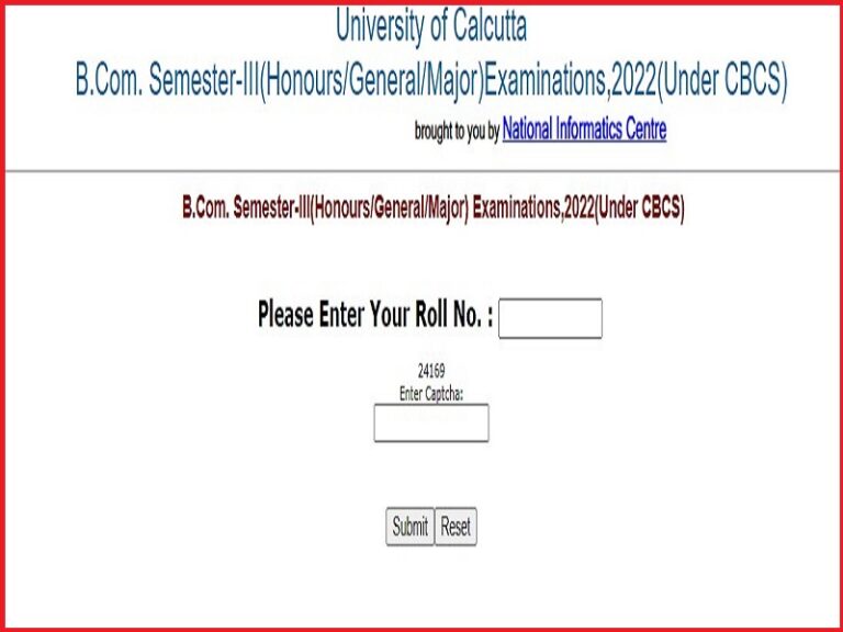 University of Calcutta B.com 3rd Sem Result 2023 Out, West Bengal Results 2023