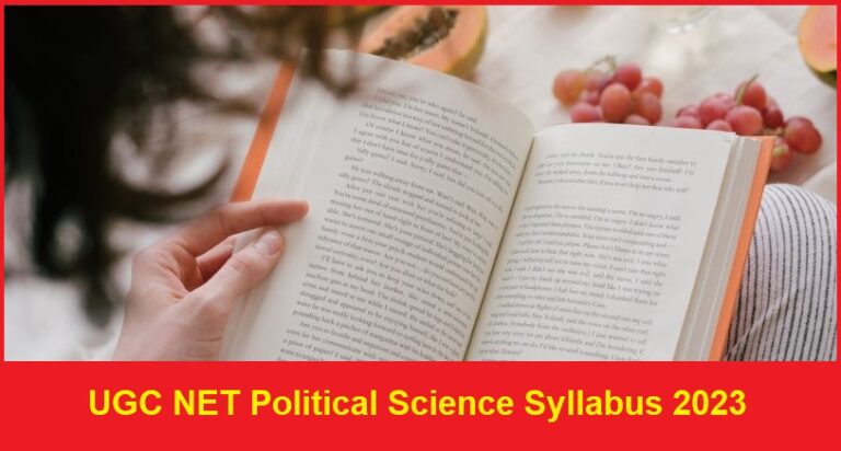UGC NET Political Science Syllabus 2023, Download Here