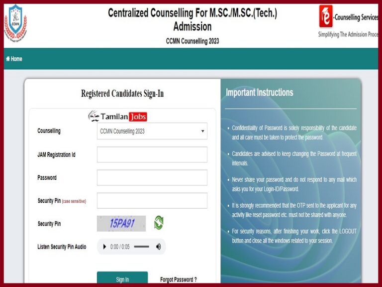 CCMN3 Counselling Result 2023 Round 1 Seat Allotment