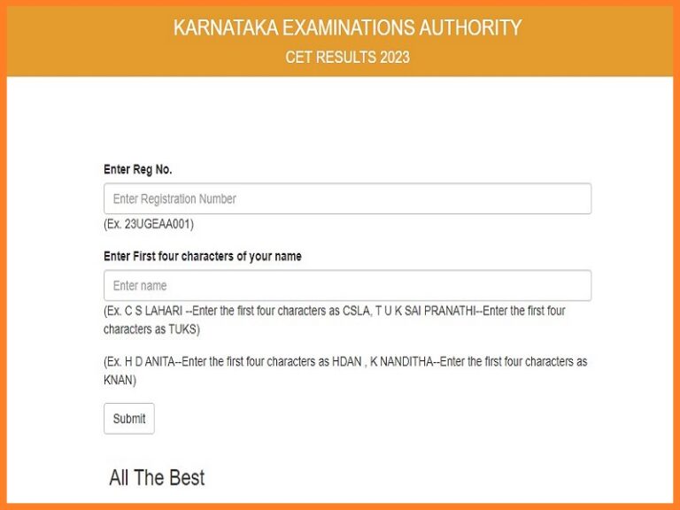 KCET Result 2023 (Out) Check Merit List & Cut-Off Marks @ kea.kar.nic.in