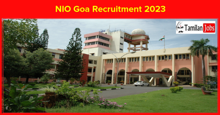 NIO Goa Recruitment 2023