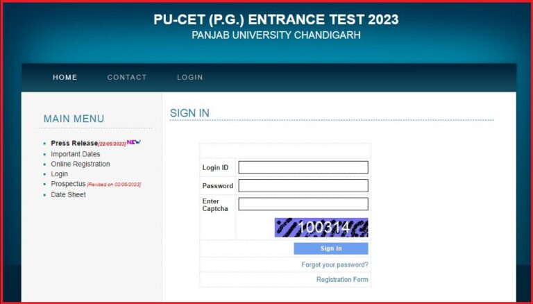 PU CET PG Admit Card 2023