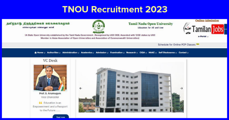 TNOU Recruitment 2023