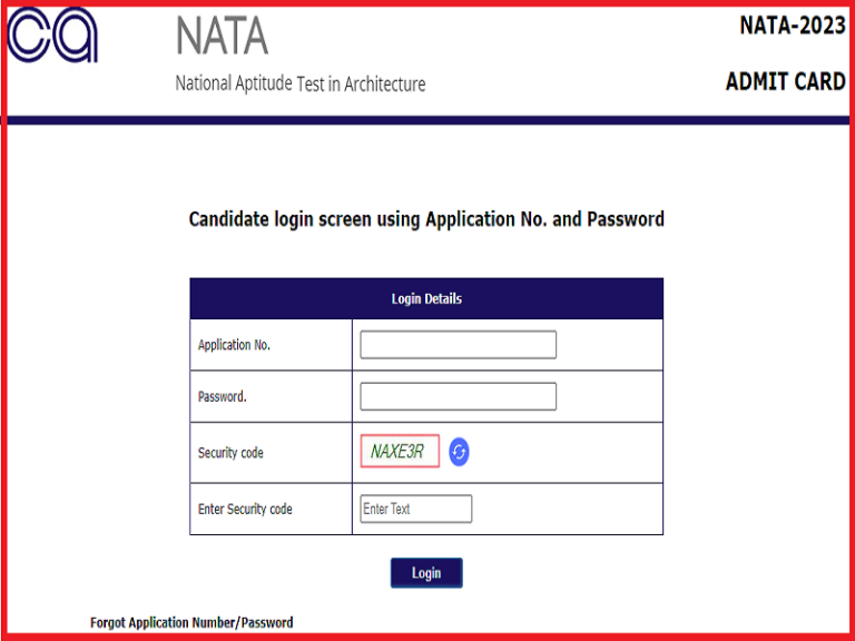 NATA Test 3 Admit Card 2023