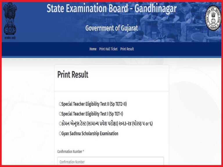 Gujarat Special TET Result 2023