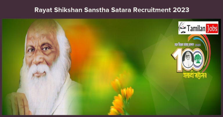 Rayat Shikshan Sanstha Recruitment 2023