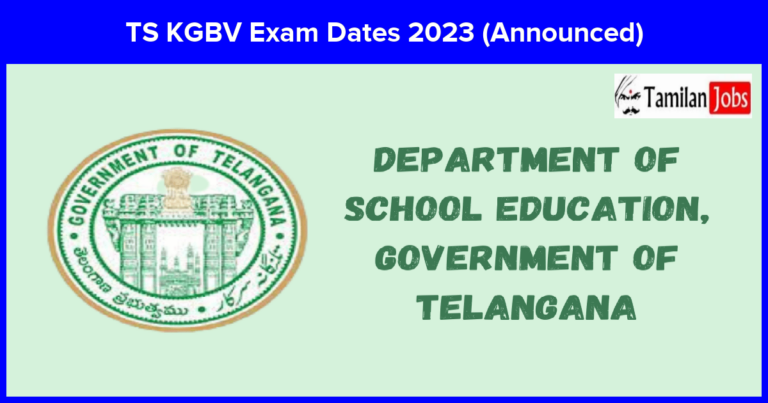 TS KGBV Exam Dates 2023 (Announced) Check Important Dates