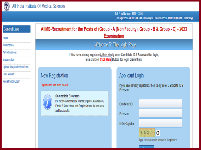 AIIMS Delhi Group A, B, C Admit Card 2023