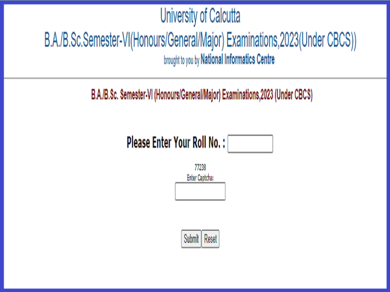 Calcutta University BA, BSc Results 2023