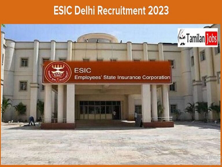 ESIC Delhi Recruitment 2023