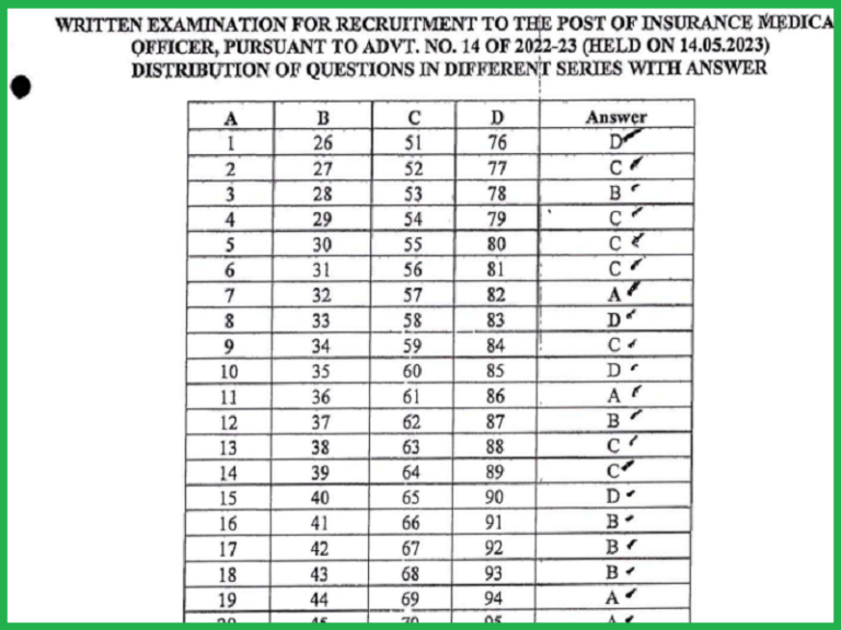 OPSC IMO Answer Key 2023