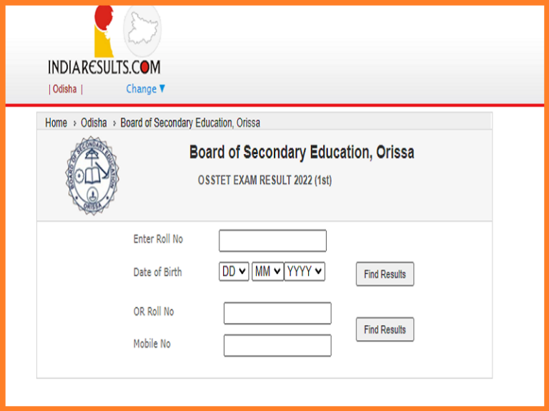 Odisha OSSTET Result 2023